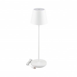 VT-7522 V-TAC Lampada LED da Tavolo 2W Colore Bianco in Alluminio con caricatore Wireless e Touch Dimmerabile 3000K IP54