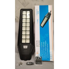 LAMPIONE 800W PANNELLO SOLARE INTEGRATO CREPUSCOLARE IP65 LUCE Fredda 130lm/w