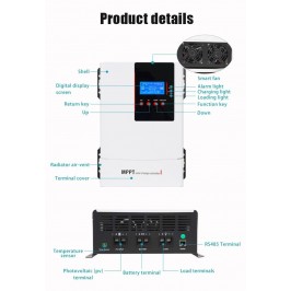 Nuovo Regolatore di carica solare 150V MPPT 30A/60A/80A/120A Inverter 12V-24V-36V-48V APP. WIFI