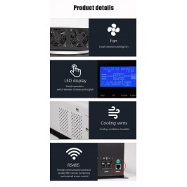Nuovo Regolatore di carica solare 150V MPPT 30A/60A/80A/120A Inverter 12V-24V-36V-48V APP. WIFI