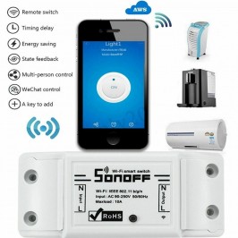 INTERRUTTORE SMART WIFI SONOFF PRESA SWITCH COMPATIBILE CON AMAZON ALEXA GOOGLE