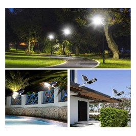 LAMPIONE LED PANNELLO SOLARE STAFFA E TELECOMANDO 600 WATT