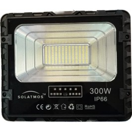 Faro led 300W con pannello solare 18w sensore crepuscolare esterno ip66 150lm/w