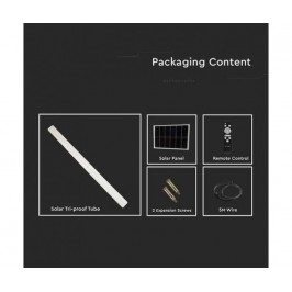 TUBO PLAFONIERA LED 18W CAMBIA COLOR 3IN1 RICARICABILE CON PANNELLO SOLARE E SENSORE DI MOVIMENTO