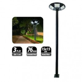 LAMPIONE SOLARE LED 150W 200W 300W CREPUSCOLARE IP66 LUCE FREDDA TELECOMANDO