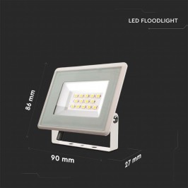 V-TAC VT-4914 FARO LED FLOODLIGHT 10W SMD SLIM IP65 BIANCO 75 lm/W - SKU 6730 / 6731 / 6732