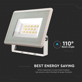 V-TAC VT-4914 FARO LED FLOODLIGHT 10W SMD SLIM IP65 BIANCO 75 lm/W - SKU 6730 / 6731 / 6732