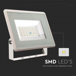 V-TAC VT-4934 FARO LED FLOODLIGHT 30W SMD SLIM IP65 BIANCO 2510 lm - SKU 6746 / 6747 / 6748
