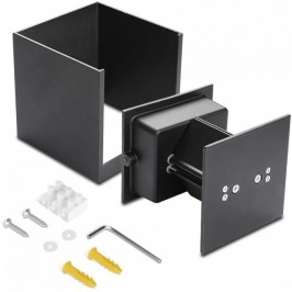 Lampada 12w COB LED Cubo Applique Parete NERO 220V Luce Biemissione 1200lm Regolabile IP65