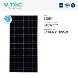 VT-545 Kit 16,8kW 31 Pannelli Solari Fotovoltaici 36V 545W 144 Celle IP68 - SKU 1135431