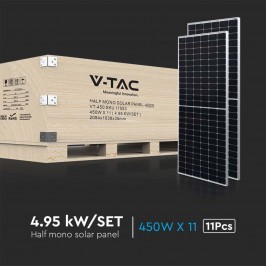 VT-450 Kit 4,95kW 11 Pannelli Solari Fotovoltaici 36V 450W 144 Celle IP68 - SKU 11553