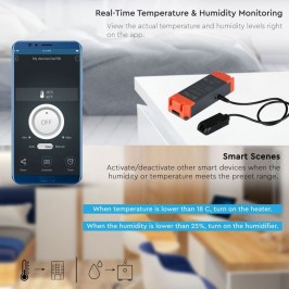 V-TAC SMART HOME VT-5145 Programmatore di Umidità e Temperatura 16A Compatibile ad Amazon Alexa Google Home e Nest - SKU 8467