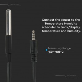 V-TAC SMART HOME VT-5147 Sonda di Temperatura Impermeabile Compatibile ad Amazon Alexa Google Home e Nest - SKU 8469