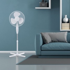 V-TAC VT-4016-3 VENTILATORE A PIANTANA 40W 3 PALE IN PLASTICA COLORE BIANCO ALTEZZA 1200MM - SKU 7922