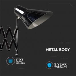 V-TAC VT-7702 Lampada LED da Muro con Portalampada E27 (Max 60W) Braccio a Soffietto  - SKU 40431