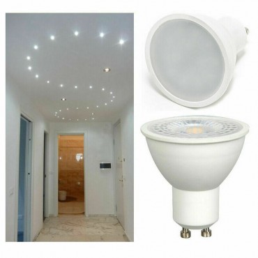 LUCE LED LAMPADINA FARETTO LED 8 WATT 110° ATTACCO GU10 LAMPADINA 220V
