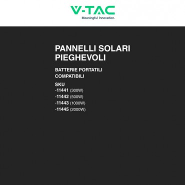 VT-10240 Kit 2 Pannelli Solari Fotovoltaici 2x120W Pieghevoli IP67 Portatili con Cover Protettiva - SKU 11565
