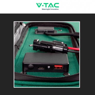 VT-10240 Kit 2 Pannelli Solari Fotovoltaici 2x120W Pieghevoli IP67 Portatili con Cover Protettiva - SKU 11565