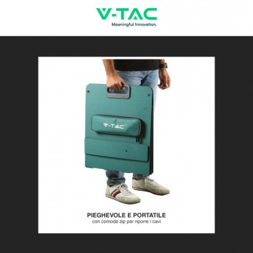 VT-10240 Kit 2 Pannelli Solari Fotovoltaici 2x120W Pieghevoli IP67 Portatili con Cover Protettiva - SKU 11565