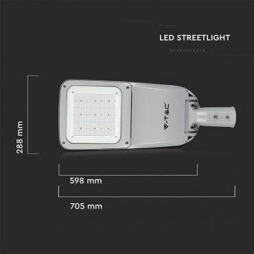 VT-120ST PRO Armatura Stradale LED Chip Samsung 120W 130LM/W Classe II Colore Grigio 4000K IP65 - SKU 542