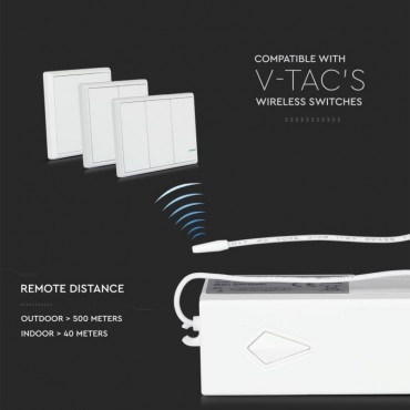 V-TAC SMART HOME VT-5130 Ricevitore WiFi compatibile con Amazon Alexa e Google Home - SKU 8459