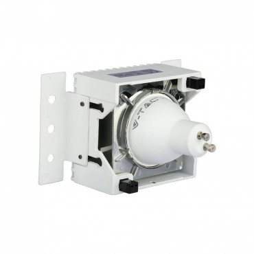 V-TAC VT-890 Portafaretto LED da Incasso Quadrato GU10 Colore Bianco e Cromato - SKU 8880