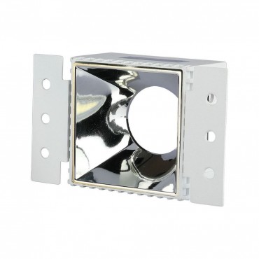 V-TAC VT-890 Portafaretto LED da Incasso Quadrato GU10 Colore Bianco e Cromato - SKU 8880