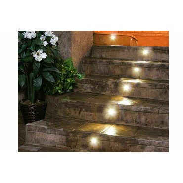 9 Mini Faretto 24v Incasso cob led 1w Foro 15mm segnapasso esterno interno ip65
