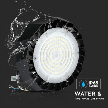 Campana Industriale LED Chip Samsung 100W 120LM/W UFO con Driver Samsung Colore Nero 90° 4000K IP65 Dimmerabile sku 583