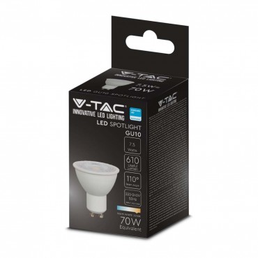 LAMPADINA LED GU10 7.5W FARETTO SPOTLIGHT SMD CHIP SAMSUNG V-TAC VT-292