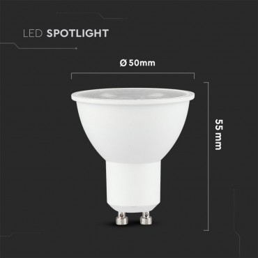 LAMPADINA LED GU10 7.5W FARETTO SPOTLIGHT SMD CHIP SAMSUNG V-TAC VT-292