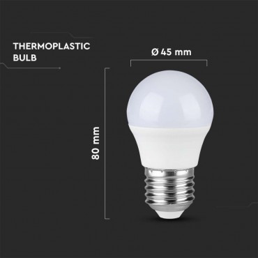 LAMPADINA LED E27 3.7W BULB G45 MINIGLOBO SMD CHIP SAMSUNG - SKU 8045 / 8046 / 8047