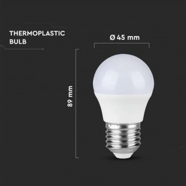 LAMPADINA LED E27 6.5W BULB G45 MINIGLOBO SMD CHIP SAMSUNG - SKU 21866 / 21867 / 21868