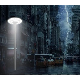 LAMPIONE SOLARE Luce LED 2000W UFO Sensore di MOVIMENTO E CREPUSCOLARE IP66