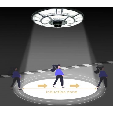 LAMPIONE SOLARE Luce LED 2000W UFO Sensore di MOVIMENTO E CREPUSCOLARE IP66
