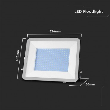 VT-44206 FARO LED 200W FARETTO SMD IP65 CHIP SAMSUNG COLORE NERO
