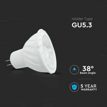 VT-267 V-TAC PRO Faretto LED Chip Samsung GU5.3 (MR16) 6W 12V 38°