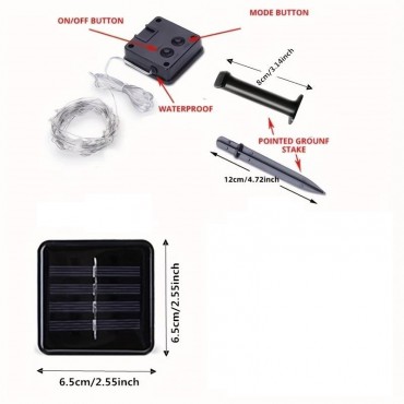Luci A Stringa A LED Solare Impermeabile Per Esterni Lampada Solare Per Decorazioni Da Giardino