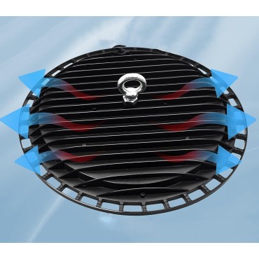 CAMPANA LED UFO FARO INDUSTRIALE 300W LAMPADA SOSPENSIONE SLIM LUCE FREDDA o NATURALE  IP65