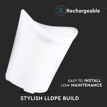 V-TAC VT-7806 LAMPADA LED ICE BUCKET MULTICOLOR RGB 3W CESTELLO PORTA GHIACCIO RICARICABILE CON TELECOMANDO IP54 - SKU 40191