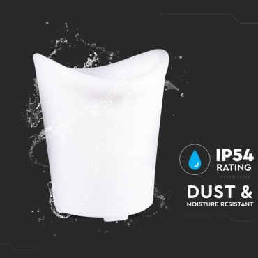 V-TAC VT-7806 LAMPADA LED ICE BUCKET MULTICOLOR RGB 3W CESTELLO PORTA GHIACCIO RICARICABILE CON TELECOMANDO IP54 - SKU 40191
