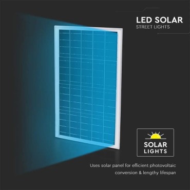 V-TAC VT-ST 303 FARO STRADALE LED CHIP SAMSUNG CON PANNELLO SOLARE 50W - SKU 20341