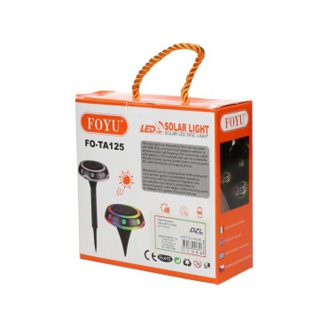 LAMPADA FARETTO SOLARE LED DA GIARDINO RGB CON PANNELLO SOLARE DA DECORO