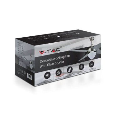 VENTILATORE DA SOFFITTO 60W CON LAMPADA LED 15W 3IN1 CAMBIA COLORE E TELECOMANDO