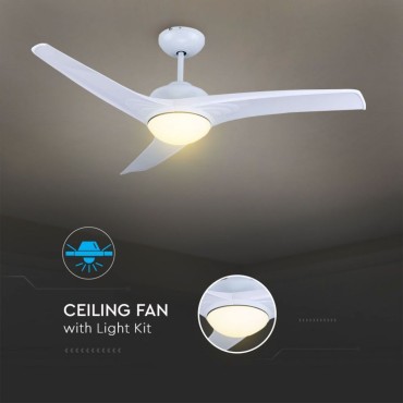 VENTILATORE DA SOFFITTO 35W CON LAMPADA LED 15W 3IN1 CAMBIA COLOR E TELECOMANDO
