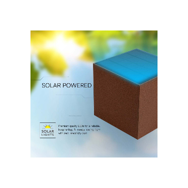 Lampada LED Applique led da Giardino con Pannello solare e Sensore 9W Colore Corten LUCE CALDA O LUCE NATURALE
