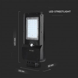 V-TAC VT-ST15 LAMPADA STRADALE LED 15W LAMPIONE SMD CON PANNELLO SOLARE - SKU 8549 / 8548