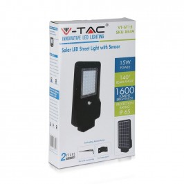 V-TAC VT-ST15 LAMPADA STRADALE LED 15W LAMPIONE SMD CON PANNELLO SOLARE - SKU 8549 / 8548
