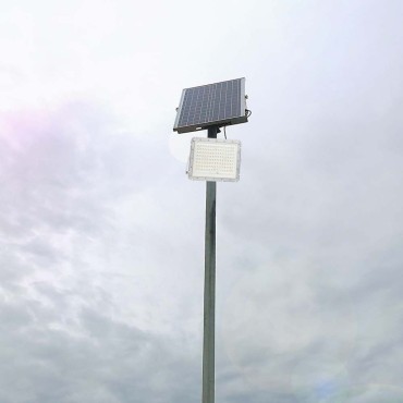 FARO LED FLOODLIGHT VT-180W 20W IP65 COLORE BIANCO CON PANNELLO SOLARE E TELECOMANDO
