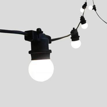 Catena Stringa luminosa 10 metri prolungabile 10 Lampade LED e27 luce Calda IP65